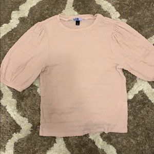 Light pink puffed sleeve blouse